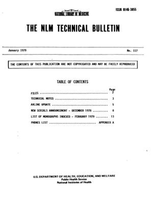 NLM Technical Bulletin, No.117-128