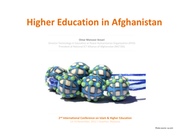 Higher Education in Afghanistan