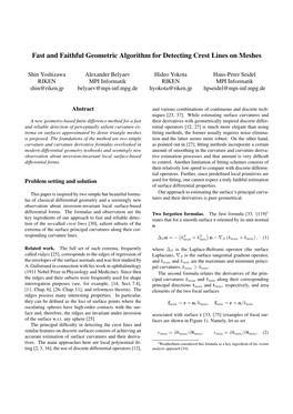 Fast and Faithful Geometric Algorithm for Detecting Crest Lines on Meshes