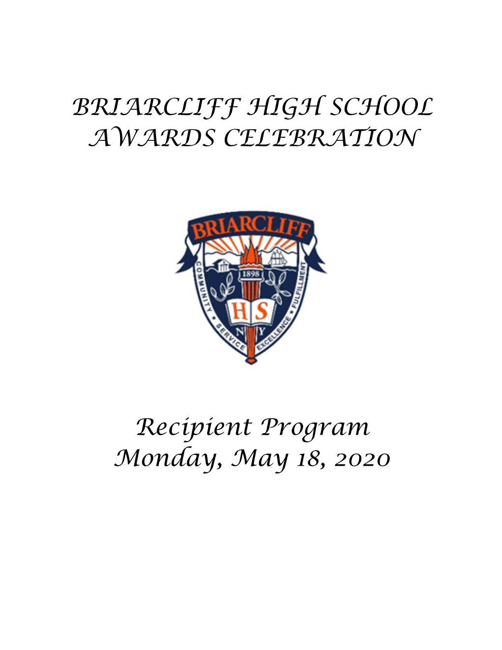 Briarcliff High School Awards Celebration