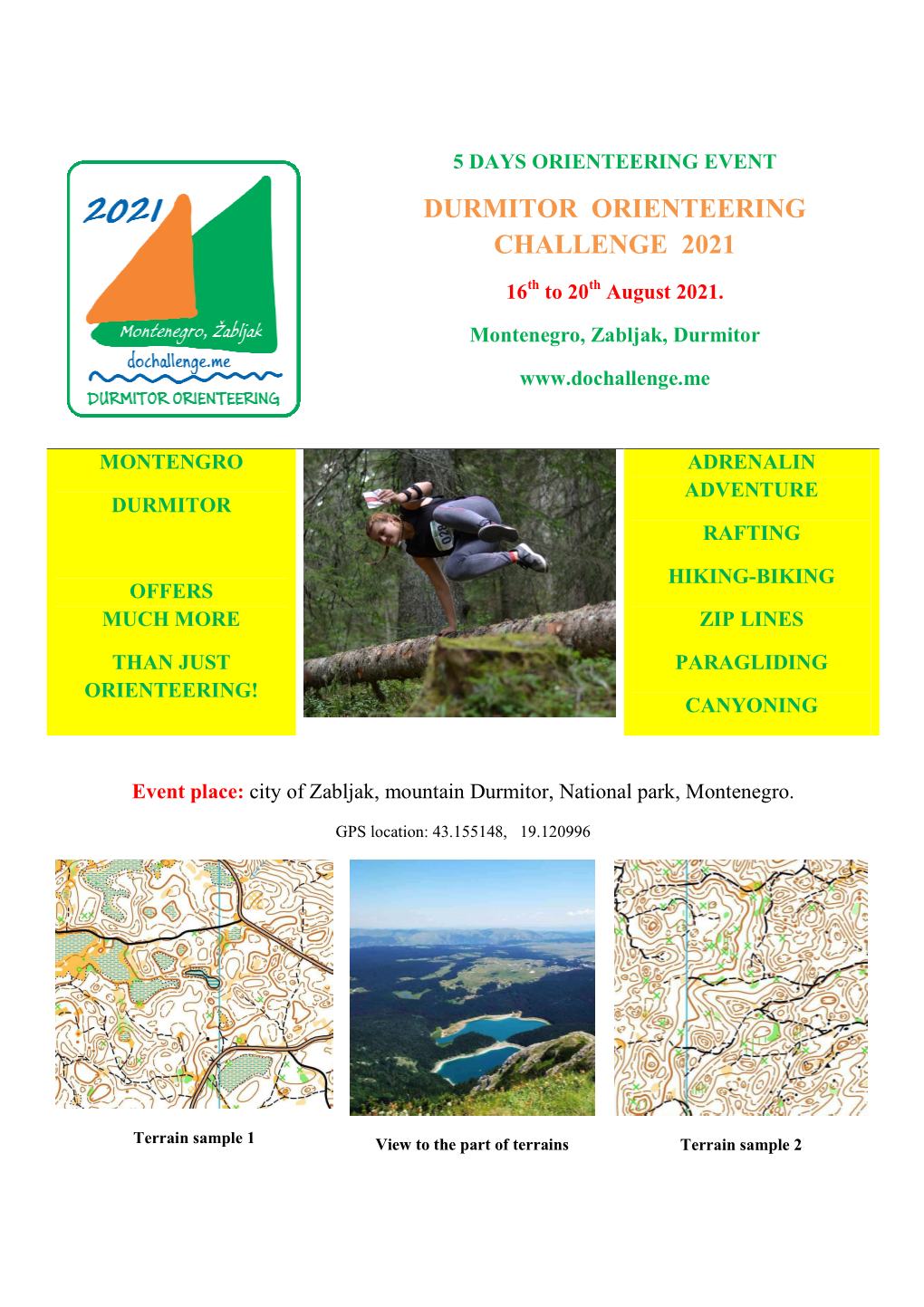 Durmitor Orienteering Challenge 2021