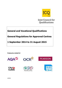 General Regulations for Approved Centres