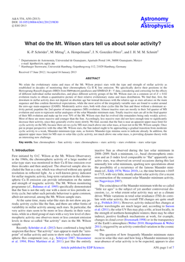 What Do the Mt. Wilson Stars Tell Us About Solar Activity?