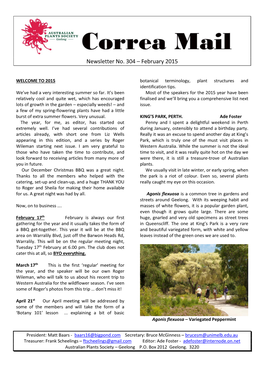 Newsletter No. 304 – February 2015