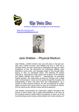 Jack Webber – Physical Medium