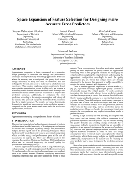 Space Expansion of Feature Selection for Designing More Accurate Error Predictors