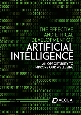Artificial Intelligence: an Opportunity to Improve Our Wellbeing