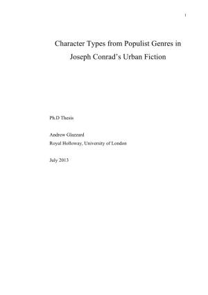 Character Types from Populist Genres in Joseph Conrad's Urban Fiction