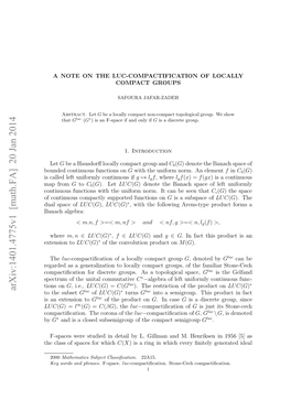 A Note on the $ Luc-$ Compactification of Locally Compact Groups
