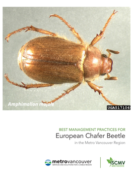 European Chafer Beetle in the Metro Vancouver Region Disclaimer