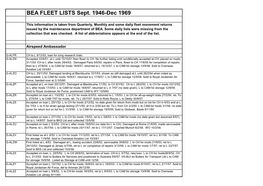 BEA FLEET LISTS Sept. 1946-Dec 1969