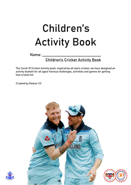 Cricket Activity Booklet