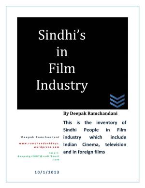 Sindhi's in Film Industry