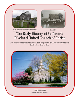 The Early History of St. Peter's Pikeland United Church of Christ