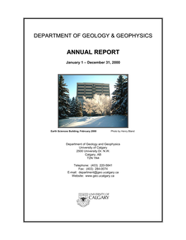 Department of Geology & Geophysics