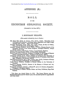 Eoll Edinburgh Geological Society