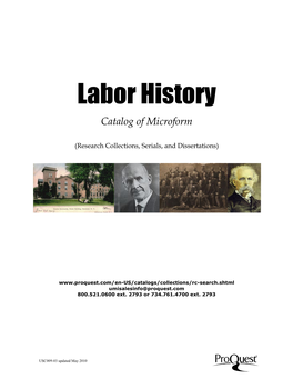 Labor History Subject Catalog