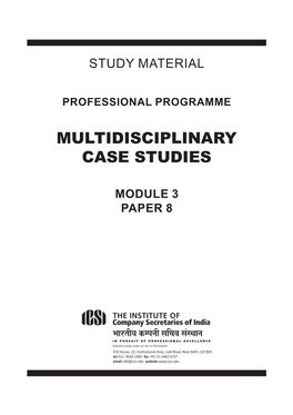Multidisciplinary Case Studies