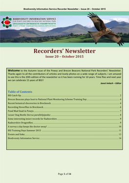 Recorders' Newsletter