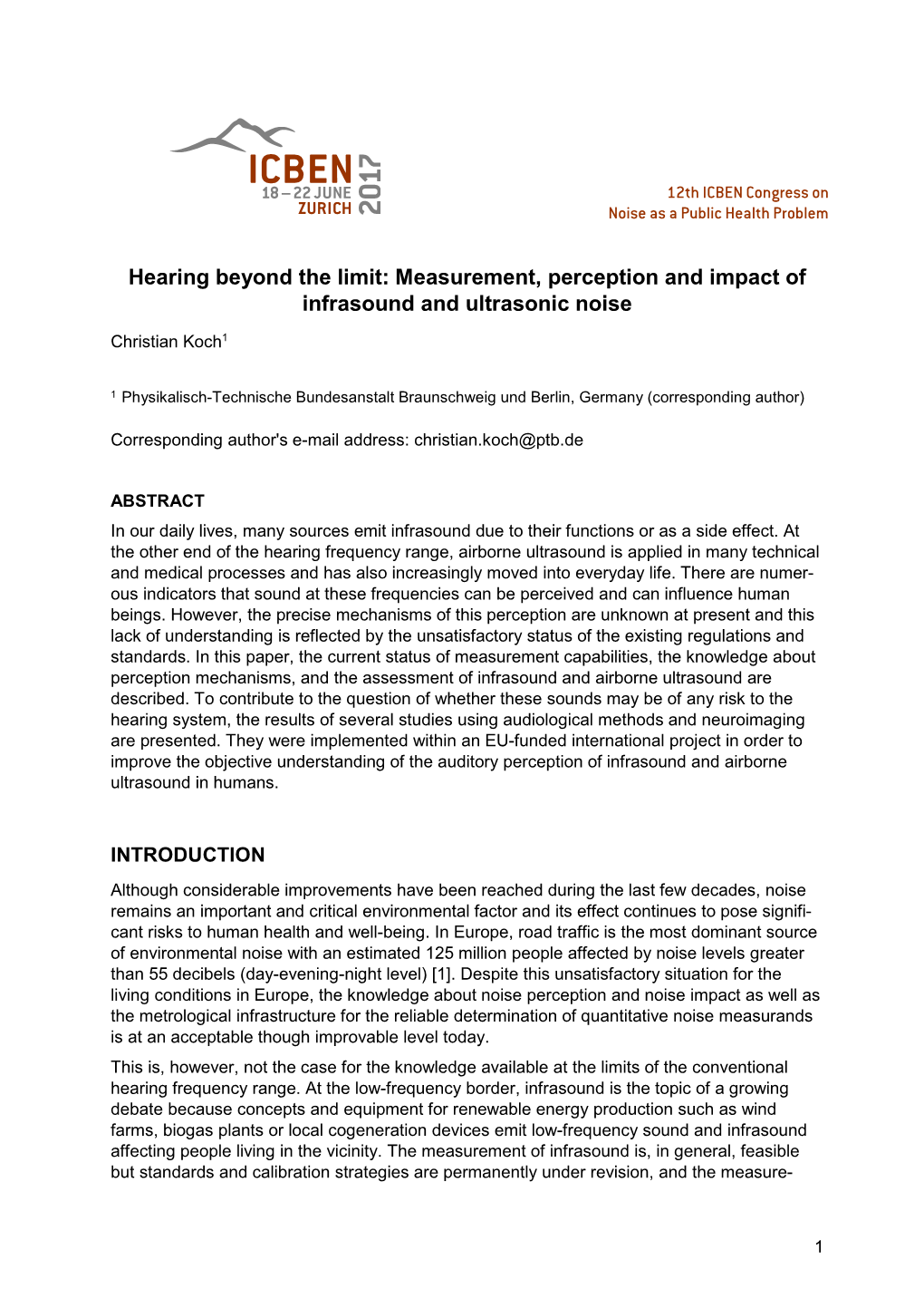 Measurement, Perception and Impact of Infrasound and Ultrasonic Noise