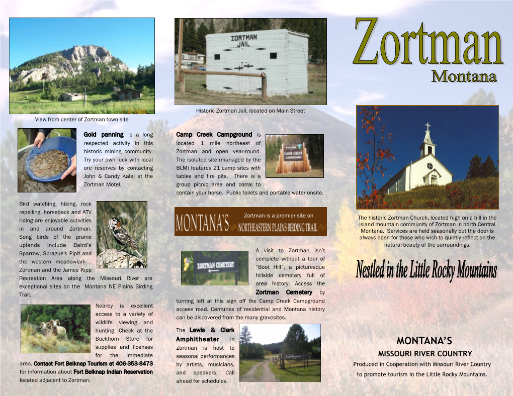 Download the Zortman, Montana Brochure Here