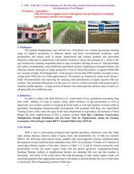 1 1. Title : Folk Rice: a Tool Tailoring Rice Bio-Diversity Conservation And