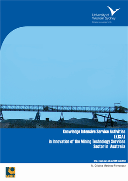 Knowledge Intensive Service Activities in Innovation of the Mining Technology Services Sector in Australia