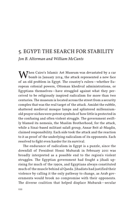 5. EGYPT: the SEARCH for STABILITY Jon B