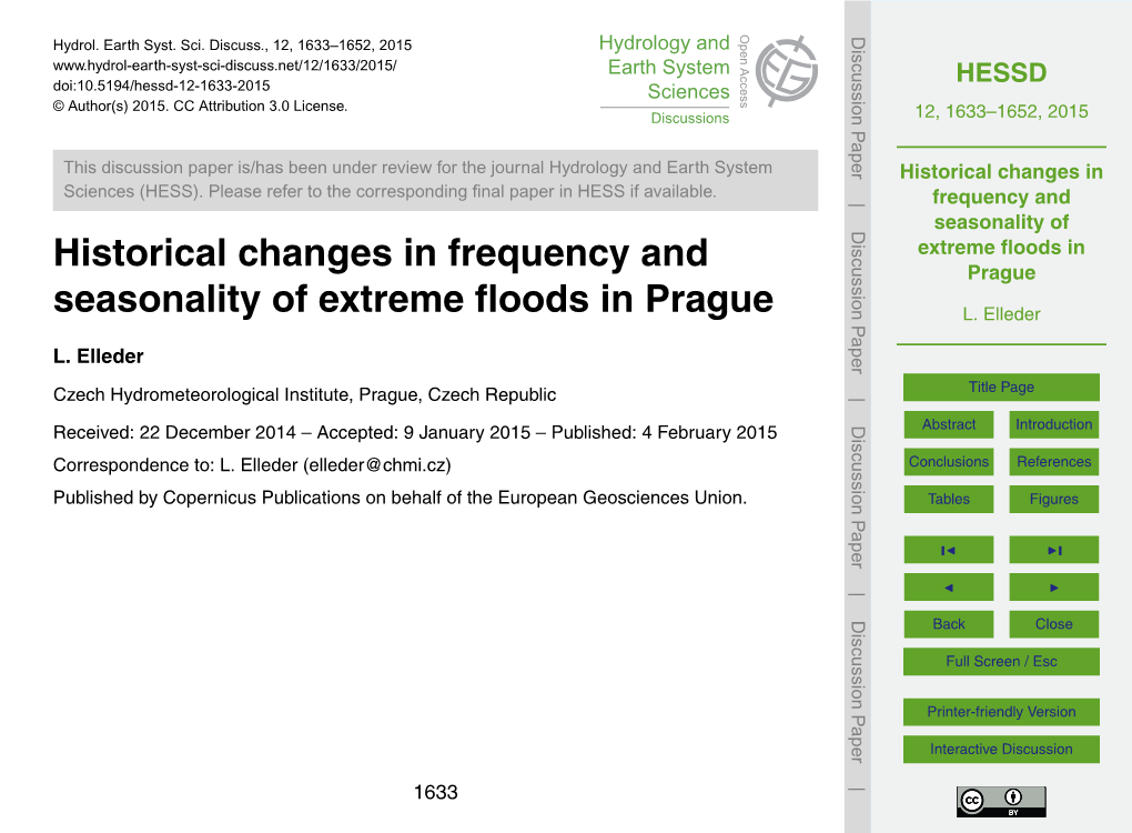 Historical Changes in Frequency and Seasonality of Extreme Floods In