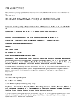 Komenda Powiatowa Policji W Krapkowicach