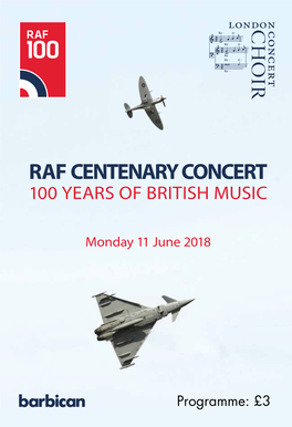 Raf Centenary Concert 100 Years of British Music
