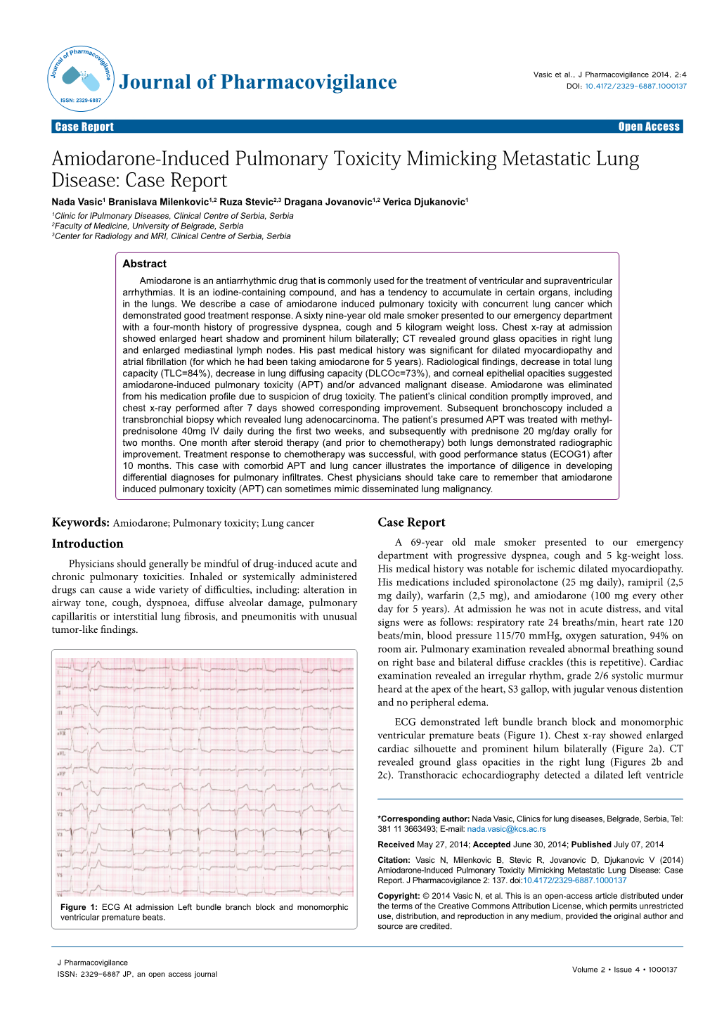 Amiodarone-Induced Pulmonary Toxicity