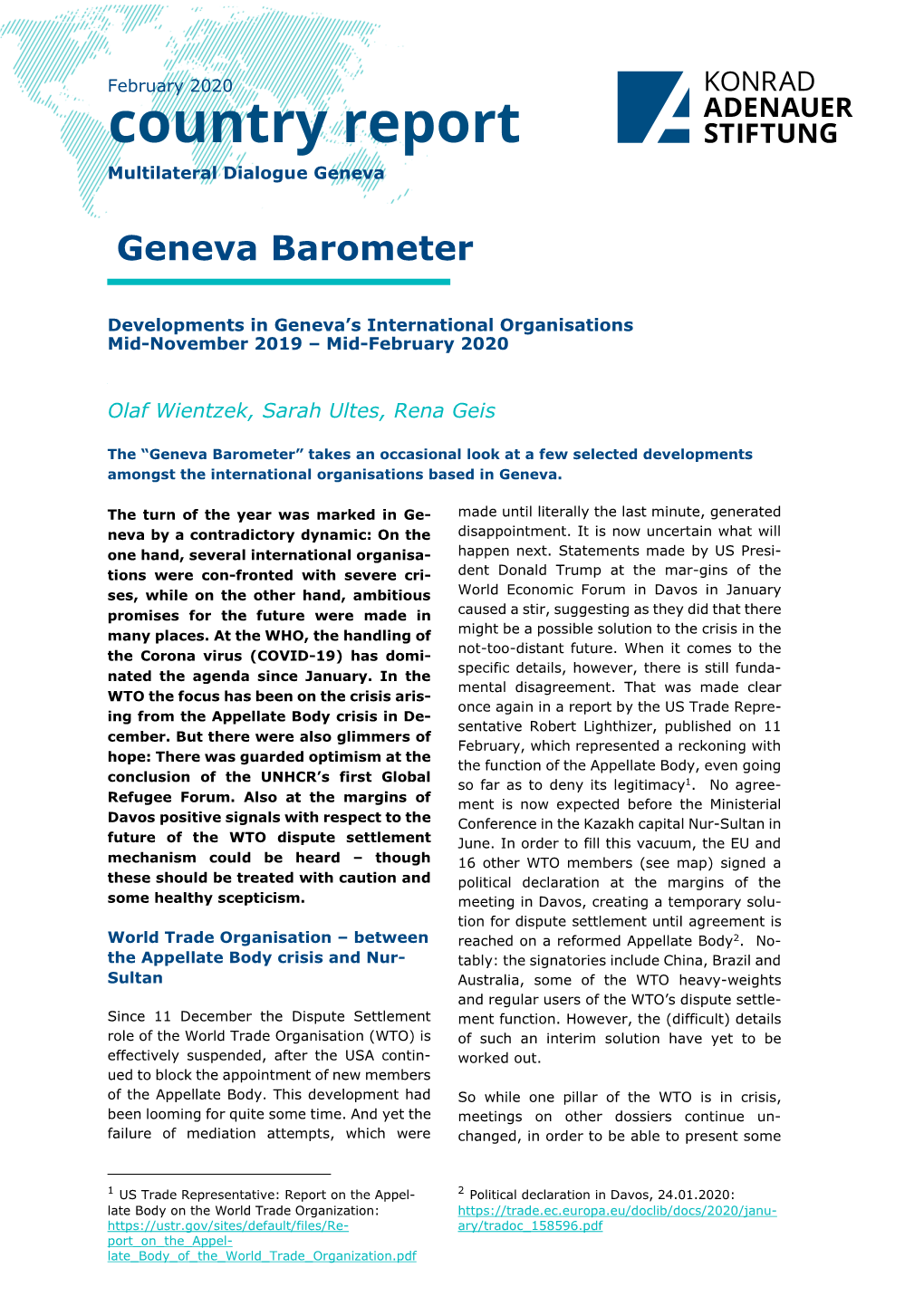 Geneva Barometer