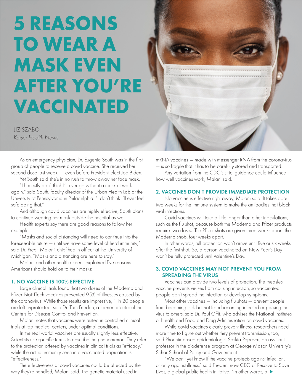 5 Reasons to Wear a Mask Even After You're Vaccinated
