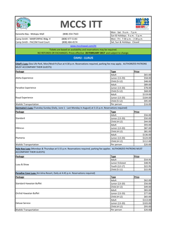 MCCS ITT Mon ‐ Sat: 9 A.M