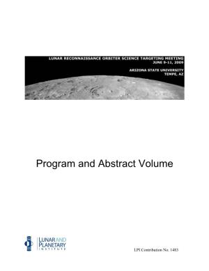Lunar Reconnaissance Orbiter Science Targeting Meeting