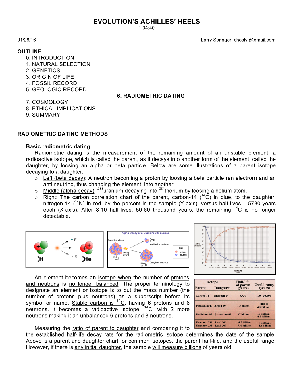 Radiometric Dating 7