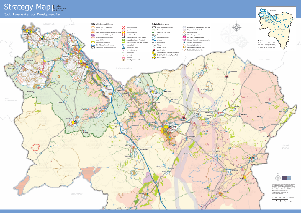 Strategy Map Designations Settlement South Lanarkshire Local Development Plan Green Belt