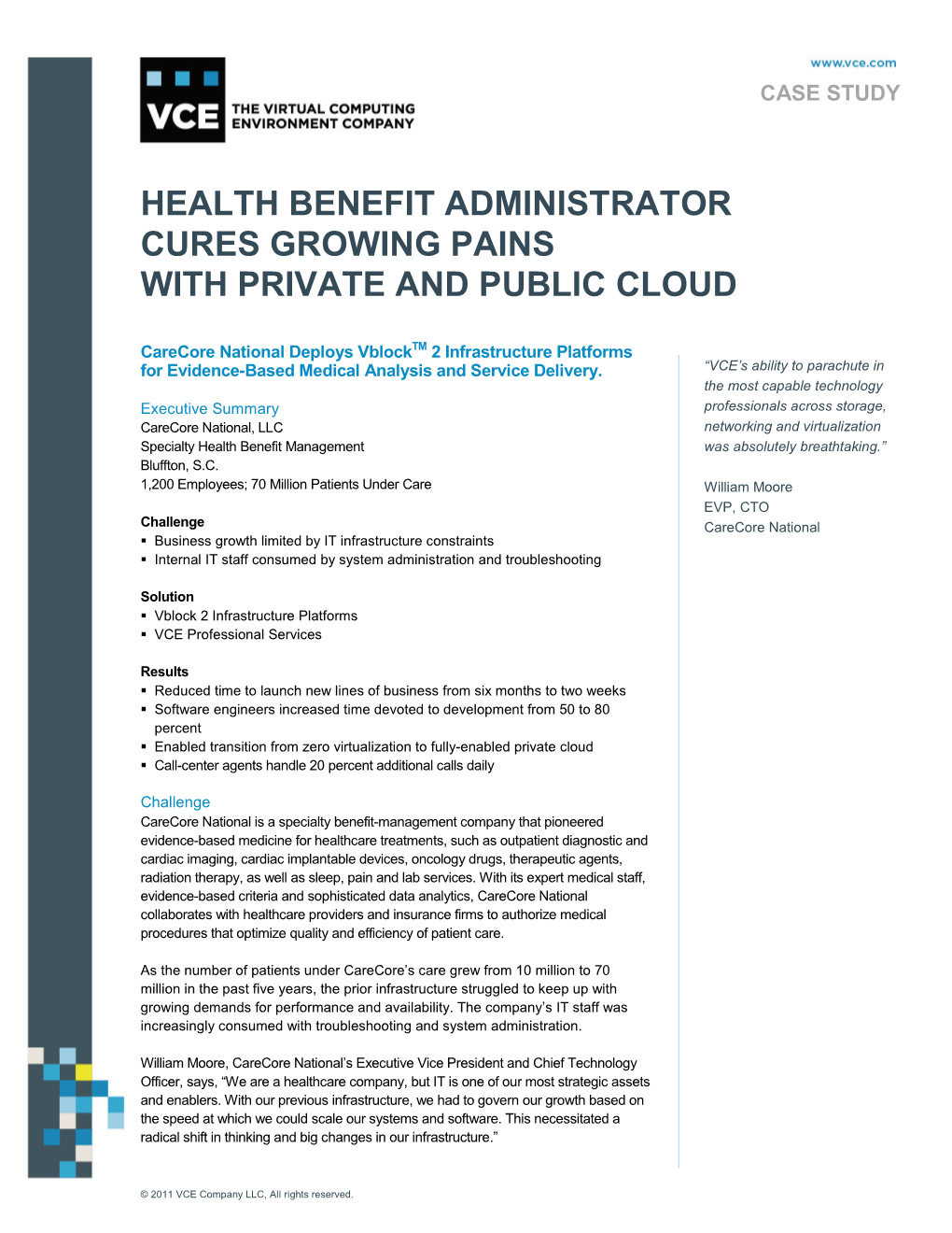Carecore National Cures Growing Pains with Private and Public Cloud