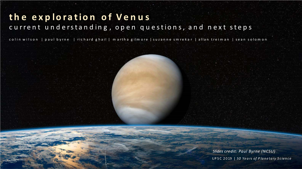 The Exploration of Venus