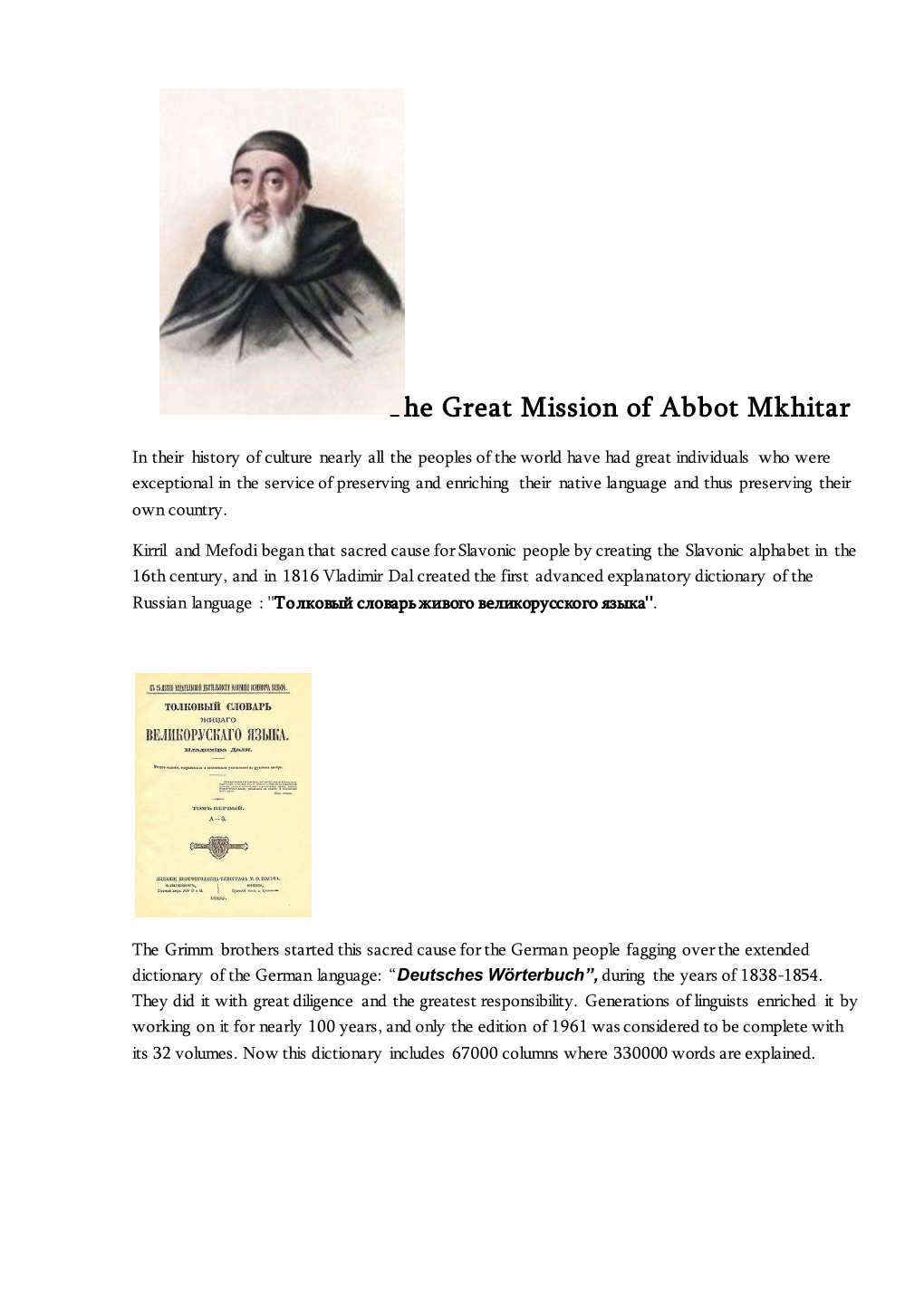 The Great Mission of Abbot Mkhitar