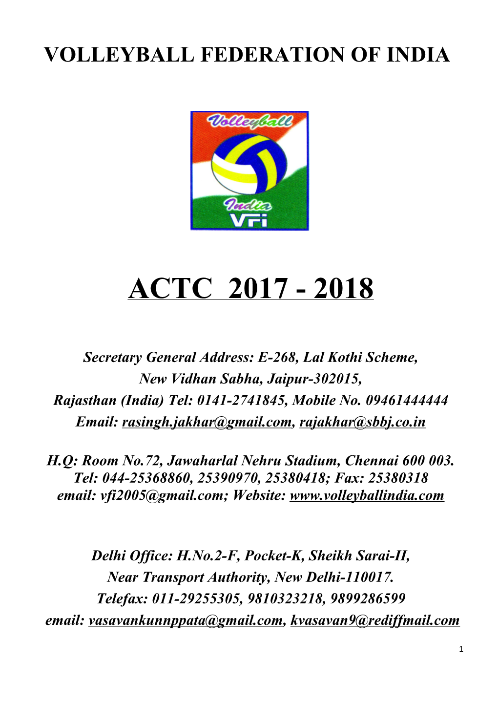 Actc 2017 - 2018