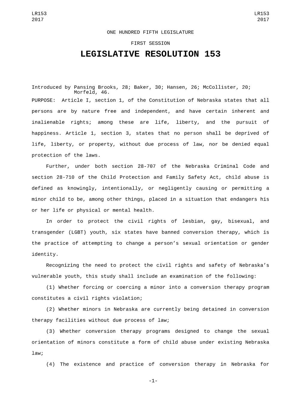 Legislative Resolution 153