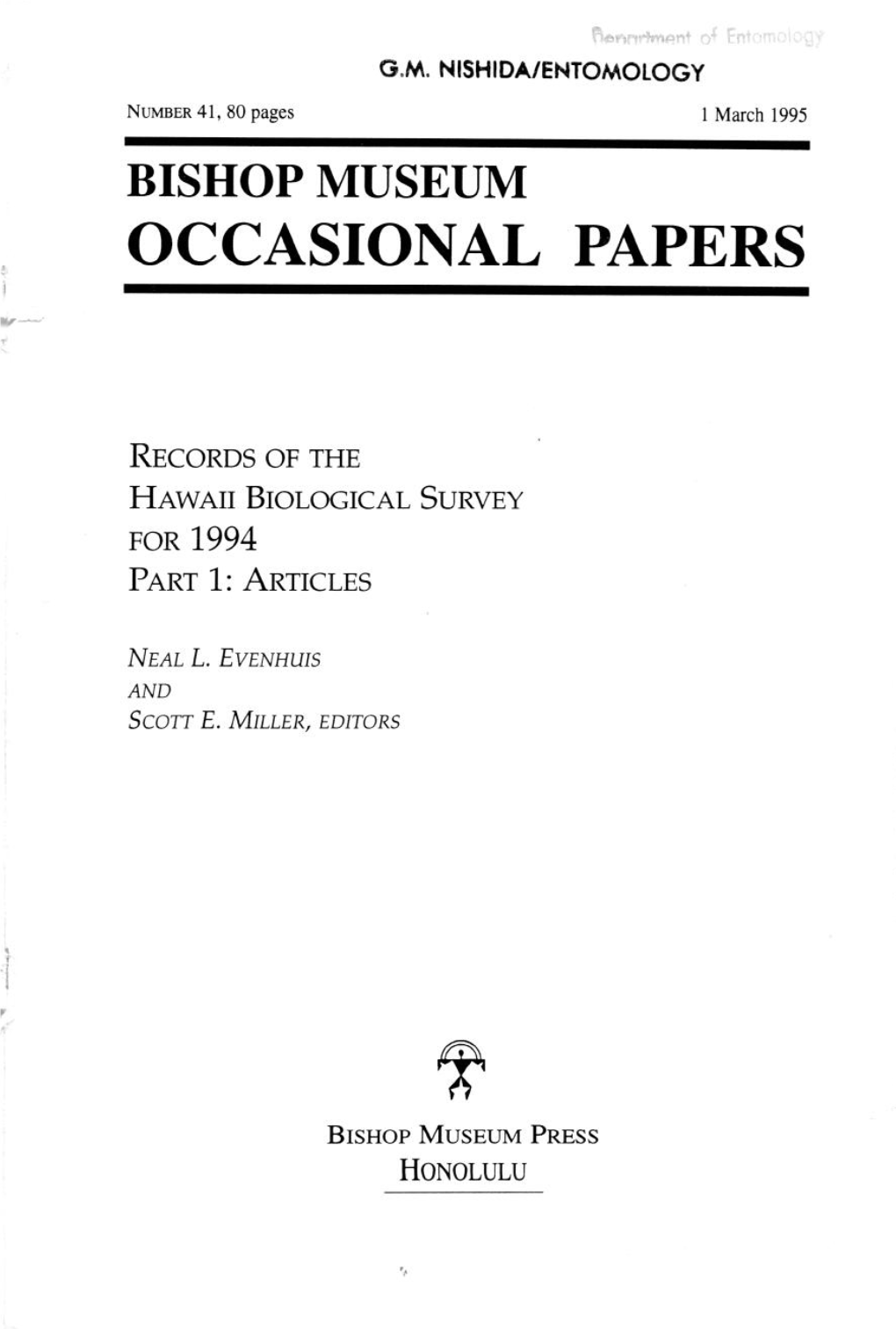 Occasional Papers