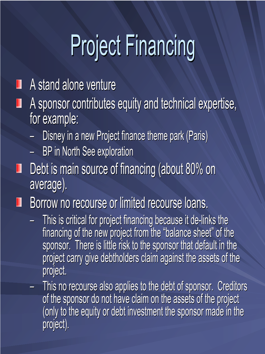 Project Financing