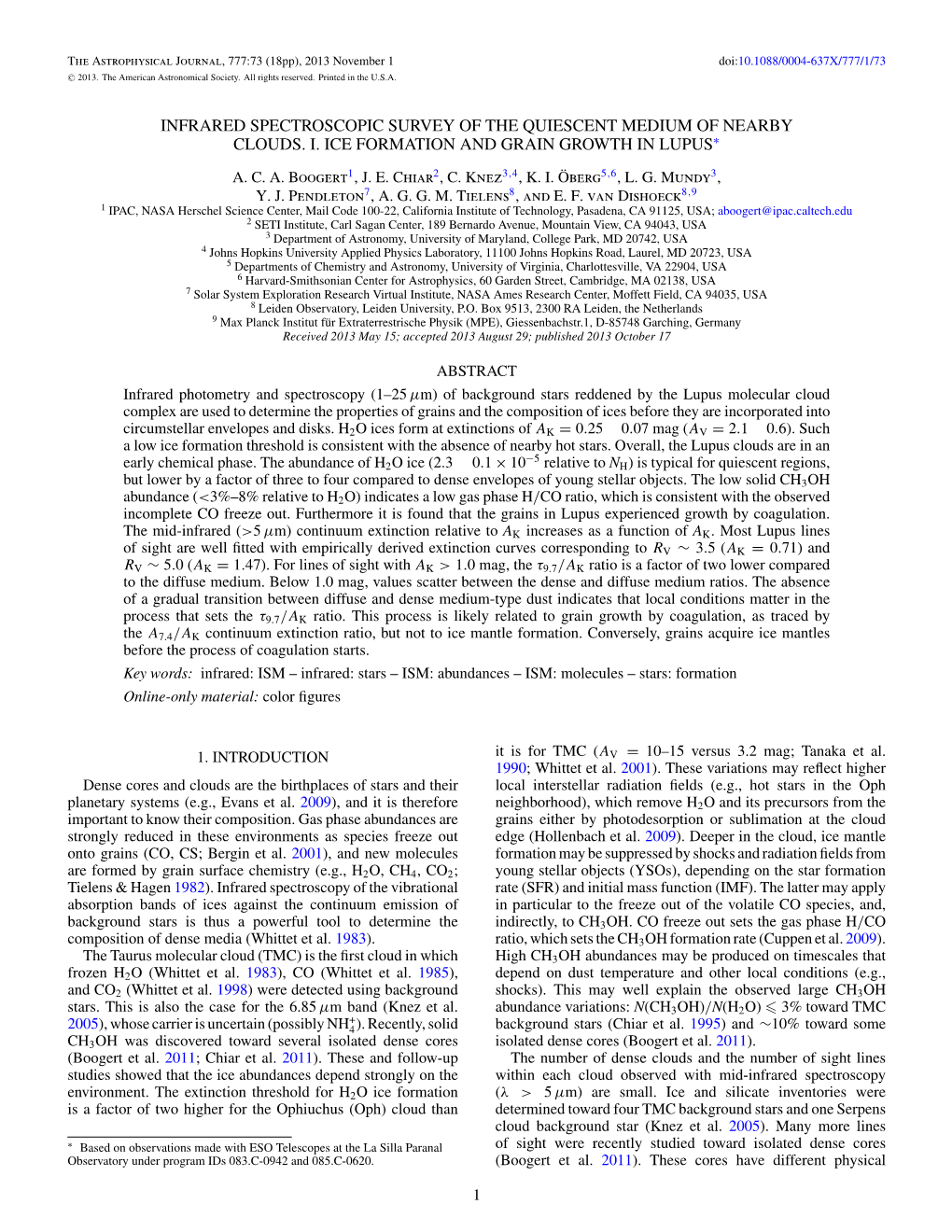 Infrared Spectroscopic Survey of the Quiescent Medium of Nearby Clouds. I. Ice Formation and Grain Growth in Lupus∗