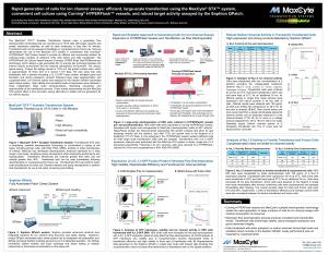Efficient, Large-Scale Transfection Using the Maxcyte® STX™ System, Conven