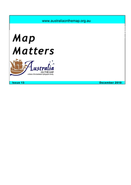 Map Matters, Si the Newsletter of the Australia on the Map Division of the De Australasian Hydrographic Society