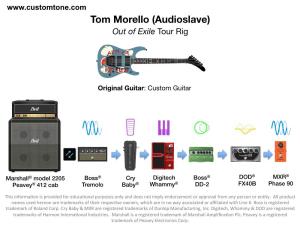 Tom Morello (Audioslave) out of Exile Tour Rig