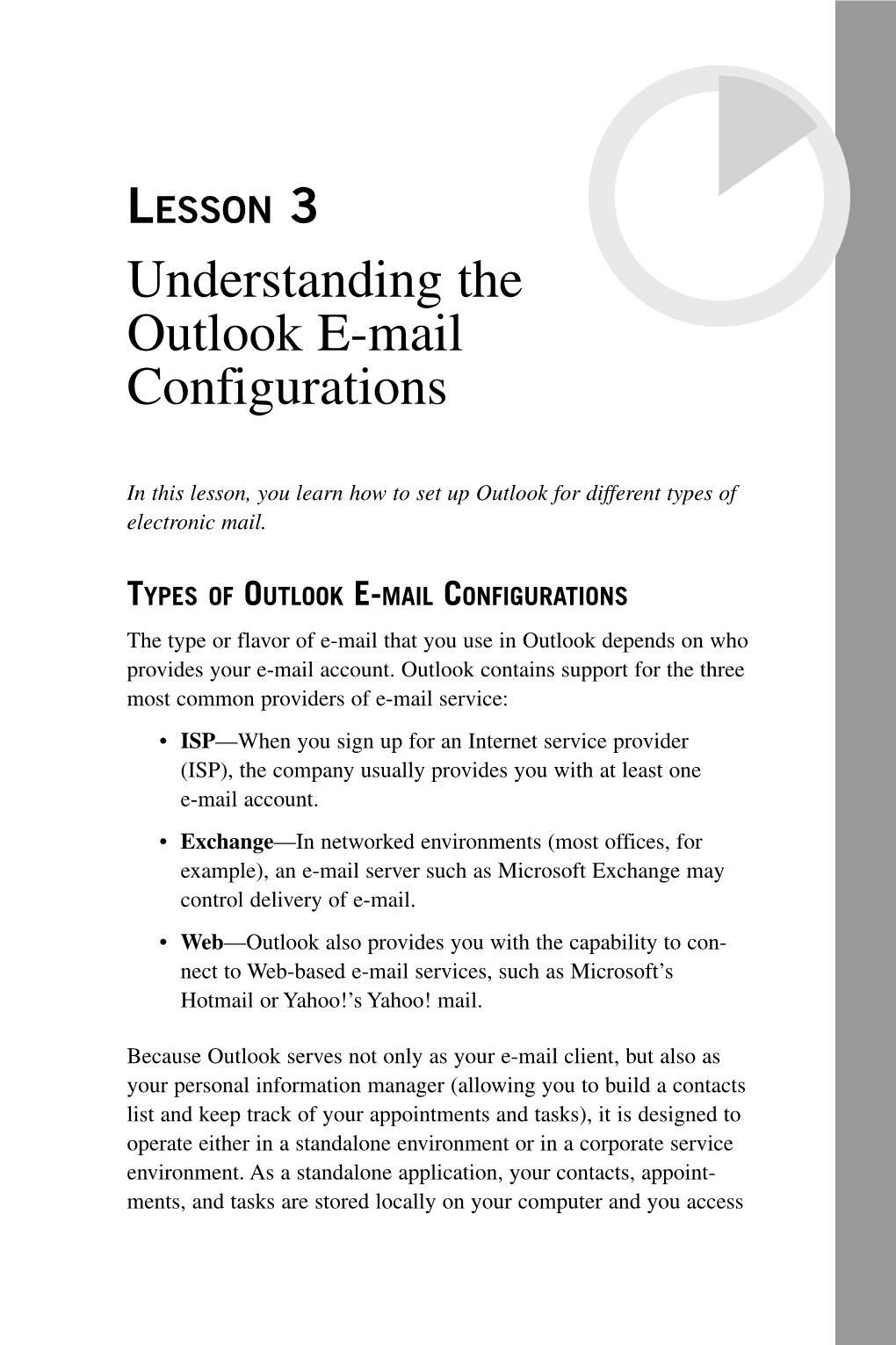 Understanding the Outlook E-Mail Configurations